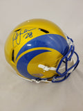 MARSHALL FAULK SIGNED RAMS F/S FLASH SPEED REPLICA HELMET BECKETT QR