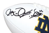 Rocket Ismail Signed Notre Dame Fighting Irish Logo Football BAS 42815