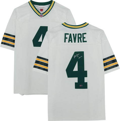 Brett Favre Green Bay Packers Signed White Mitchell & Ness Replica Jersey