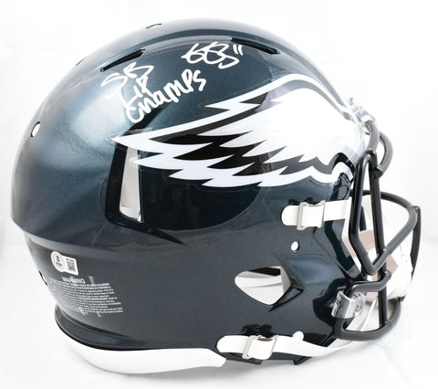 AJ Brown Autographed Eagles F/S Speed Authentic Helmet SB Champs Beckett Holo