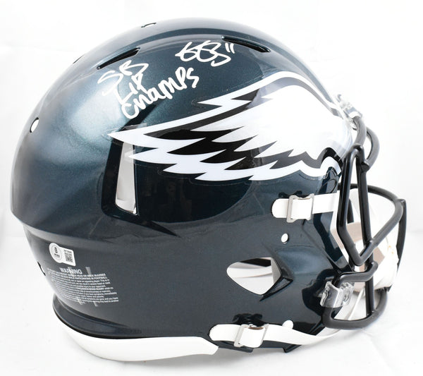 AJ Brown Autographed Eagles F/S Speed Authentic Helmet SB Champs Beckett Holo