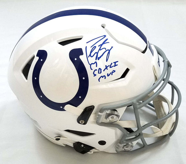 Peyton Manning Autographed Colts Speed Flex Helmet W/ SB XLI MVP Fanatics