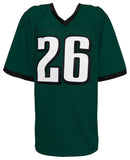 Saquon Barkley (EAGLES) Signed Dark Green Custom Football Jersey -(BECKETT COA)