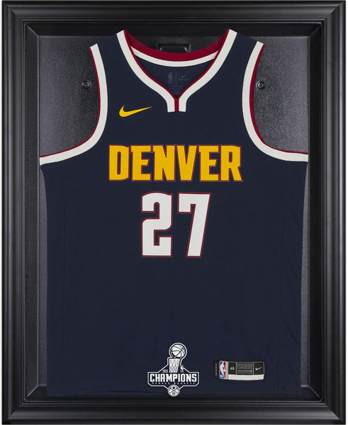 Denver Nuggets Black Framed 2023 NBA Finals Champions Logo Jersey Display Case