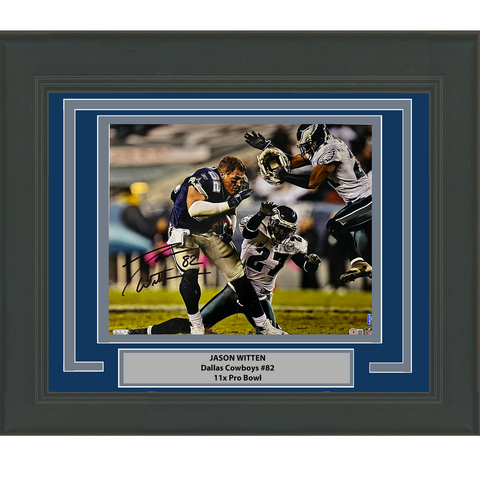 Framed Autographed/Signed Jason Witten Dallas Cowboys 16x20 Photo BAS COA