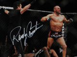Randy Couture Signed UFC 8x10 Photo With Belt- Beckett Auth *Ref Facing Couture