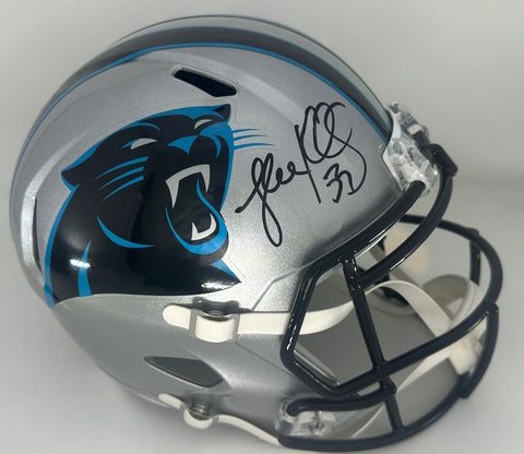 Carolina Panthers LUKE KUECHLY Signed Full Size Replica Speed Helmet AUTO - BAS