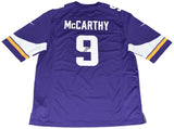 JJ McCARTHY AUTOGRAPHED MINNESOTA VIKINGS #9 PURPLE NIKE JERSEY BECKETT
