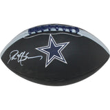 Deion Sanders Autographed Dallas Cowboys Black Logo Football Beckett WIT 53347