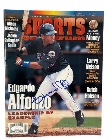 Edgardo Alfonzo Autographed Sports Spectrum Magazine -- New York Mets | JSA COA