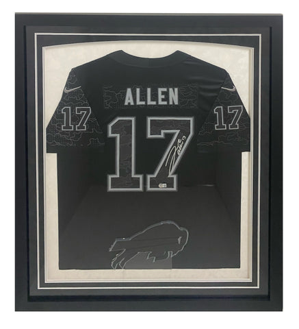 Josh Allen Autographed Buffalo Bills Nike RFLCTV Limited Framed Jersey Beckett
