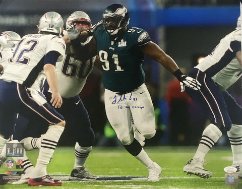 Fletcher Cox Signed 16x20 Philadelphia Eagles Photo SB LII Champs JSA Hologram