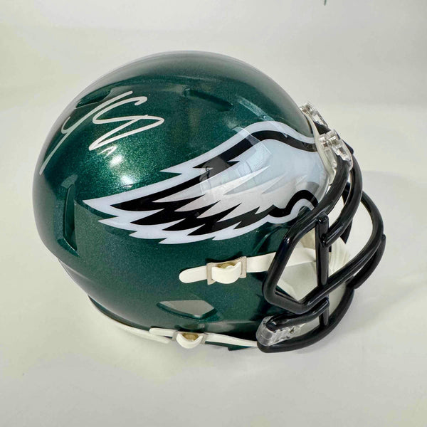 Autographed/Signed LeSean McCoy Philadelphia Eagles Mini Helmet JSA COA