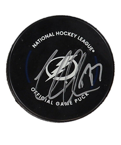 Victor Hedman Signed Tampa Bay Lightning Hockey Puck (Beckett) 2xStanley Cup