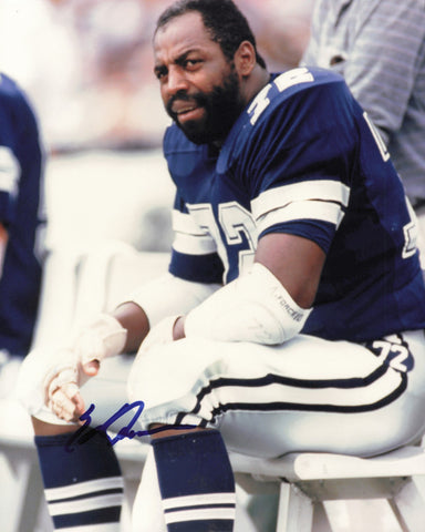 Ed "Too Tall" Jones Autographed Signed 8x10 Photo Dallas Cowboys SKU #244728