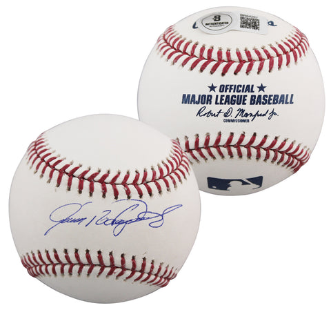 Rangers Ivan Rodriguez Authentic Signed Manfred Oml Baseball BAS #BR84257