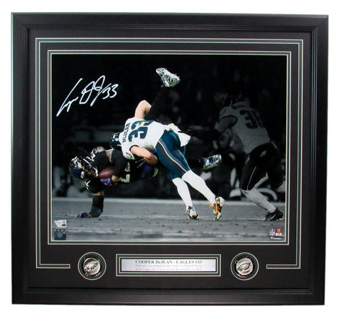 Cooper DeJean Autographed 16x20 Photo Framed Philadelphia Eagles Fanatics 195732