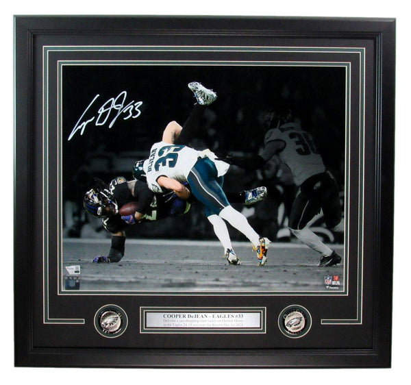 Cooper DeJean Autographed 16x20 Photo Framed Philadelphia Eagles Fanatics 195732