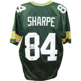 Sterling Sharpe Autographed/Signed Green Pro Style Jersey Beckett 45973