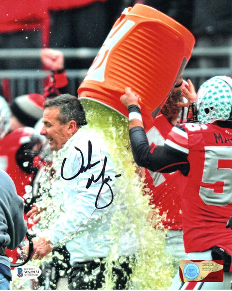 Urban Meyer Autographed Ohio State Buckeyes 8x10 Photo Beckett Witnessed #2