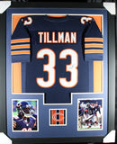 CHARLES TILLMAN (Bears navy TOWER) Signed Autographed Framed Jersey JSA