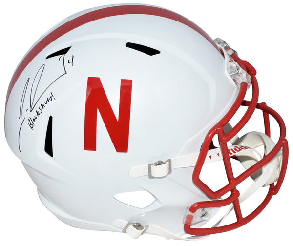 LAVONTE DAVID SIGNED NEBRASKA CORNHUSKERS FULL SIZE SPEED HELMET W/ BLACKSHIRTS
