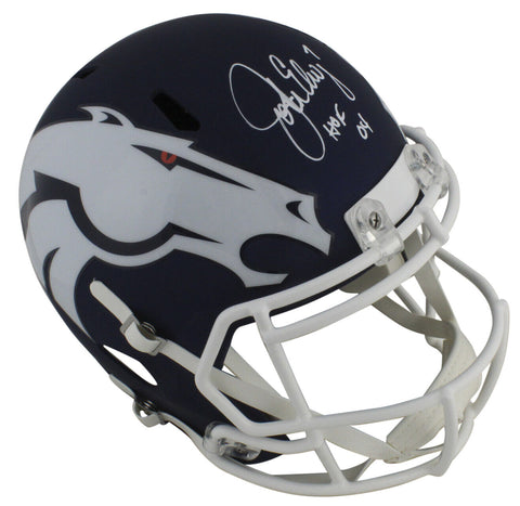 Broncos John Elway "HOF 04" Signed Amp Riddell Full Size Speed Rep Helmet BAS