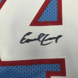 FRAMED Autographed/Signed EARL CAMPBELL 33x42 Houston Blue Jersey Beckett COA