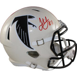 Julio Jones Autographed Atlanta Falcons F/S Retro Helmet Beckett Witness 56447