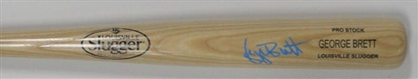 Royals GEORGE BRETT Signed Louisville Slugger Blonde Name Engraved Bat AUTO JSA
