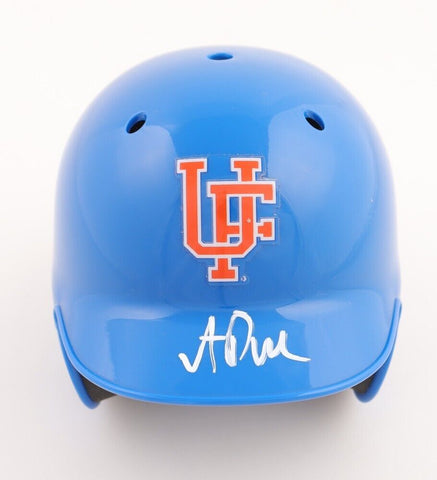 A J Puk Signed University of Florida Gators Mini Batting Helmet (JSA COA) Marlin