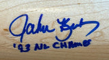 John Kruk Phillies Signed Tan Louisville Slugger Bat 93 NL Champs BAS
