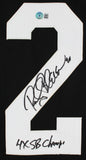 Rocky Bleier "4x SB Champ" Authentic Signed Black Pro Style Jersey BAS Witnessed