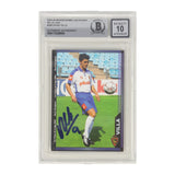 David Villa Signed 2003-04 Mundicromo Las Fichas Rookie Card - BGS 10 Autograph