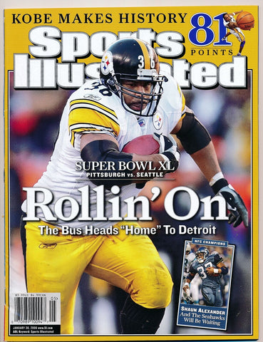 January 30, 2006 Jerome Bettis Sports Illustrated NO LABEL Newsstand Steelers