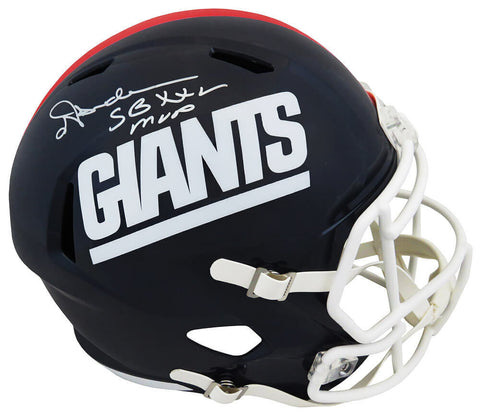 Ottis Anderson Signed Giants T/B Riddell F/S Speed Rep Helmet w/SB MVP -(SS COA)