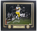 James Harrison Signed Framed 16x20 Steelers Spotlight Football Photo JSA