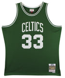 Celtics (3) Bird, Parish & McHale Signed Green M&N Swingman Jersey BAS Witnessed