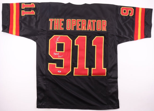 Robert O'Neill Signed "The Operator" 9/11 Tribute Jersey Inscribed "Never Quit!"