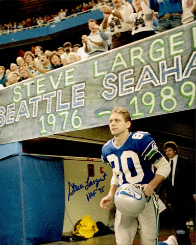 Steve Largent Autographed 16x20 Photo Seattle Seahawks "HOF '95" MCS Holo #68119