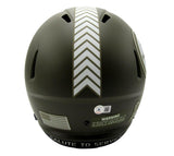 Troy Polamalu Signed Full Size Salute To Service Replica Helmet Beckett 178388