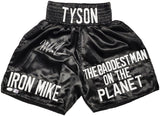 Mike Tyson Autographed Signed Black Boxing Trunks Iron Mike JSA