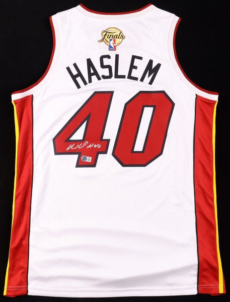 Udonis Haslem Signed Miami Heat Jersey (Beckett) 3xNBA Champion 2006, 2012, 2013