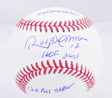 Roberto Alomar Autographed Rawlings OML STAT Baseball - Beckett W Hologram *Blue