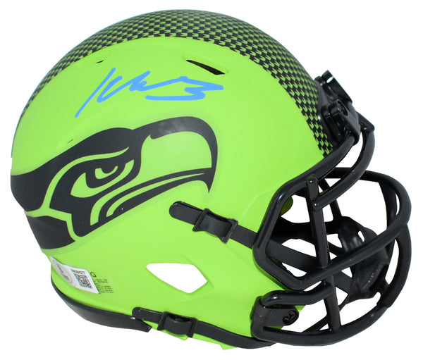 KENNETH WALKER III AUTOGRAPHED SEATTLE SEAHAWKS RAVE SPEED MINI HELMET BECKETT