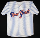 Marcus Semien Signed New York Mets Pinstriped Jersey (Beckett) 2023 World Champ