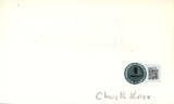 Chuck Knox Autographed/Signed Seattle Seahawks Index Card BAS 45388
