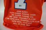 John Elway Autographed Denver Broncos Custom Orange Stat Jersey Beckett COA