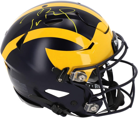 Tom Brady Michigan Wolverines Autographed Riddell Speed Flex Authentic Helmet