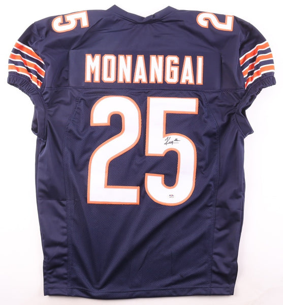 Kyle Monangai Signed Chicago Bears Jersey (PSA) Ex-Rutgers Scarlet Knight R.B
